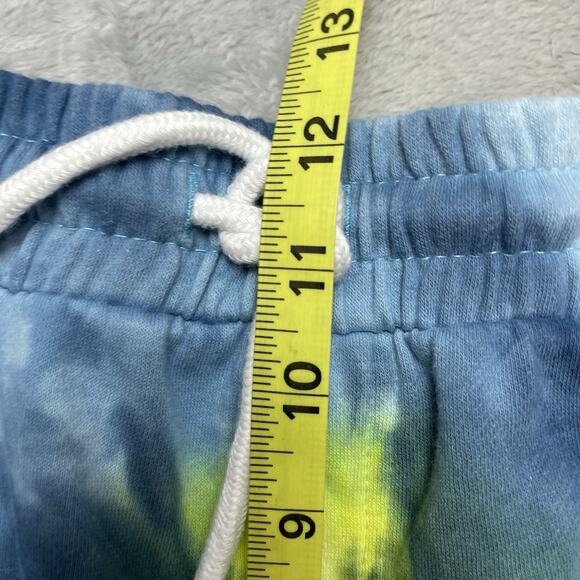 Maui and Sons Surf Co Sweat Shorts Mens L Blue Fleece Tie Dye Drawstring Pockets - Picture 8 of 9
